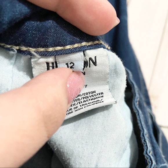 HUDSON Girl’s Mid Rise Raw Hem Skinny Jeans - Picture 4 of 5